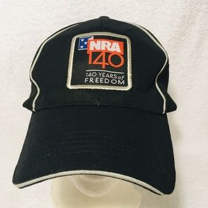 NRA Hat 140 Years of Freedom Black Adjustable